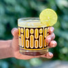 The Modern Home Bar Dot & Dashes Black Rocks Glass
