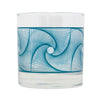 The Modern Home Bar Teal Waves Rocks Glass