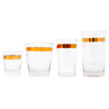 Vintage Gold Band Glasses Set all | The Hour Shop