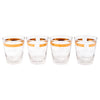Vintage Gold Band Glasses Set rocks | The Hour Shop