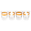Vintage Gold Band Glasses Set shots | The Hour Shop