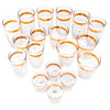Vintage Gold Band Glasses Set top | The Hour Shop