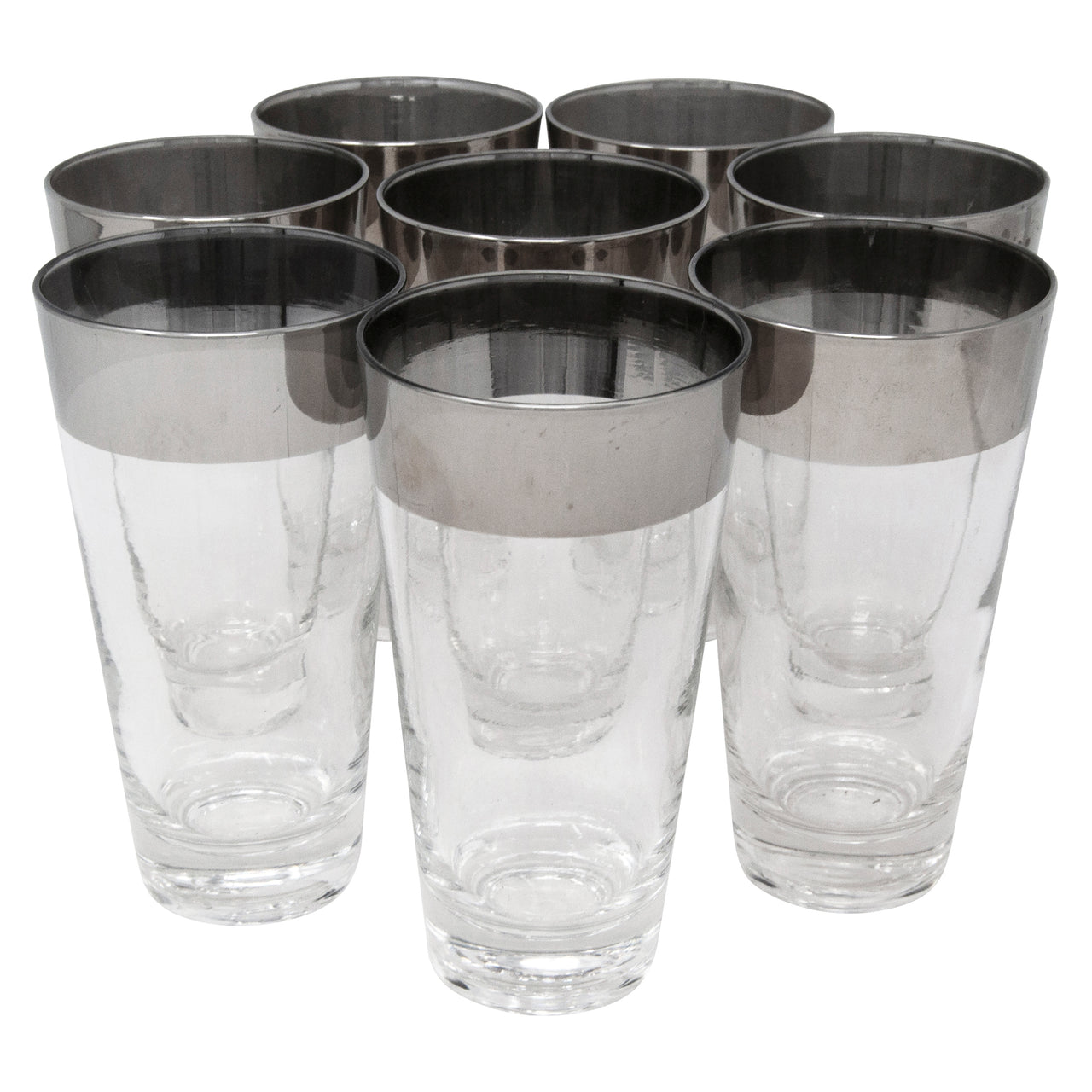 Vintage Tapered Mercury Band Collins Glasses | The Hour Shop