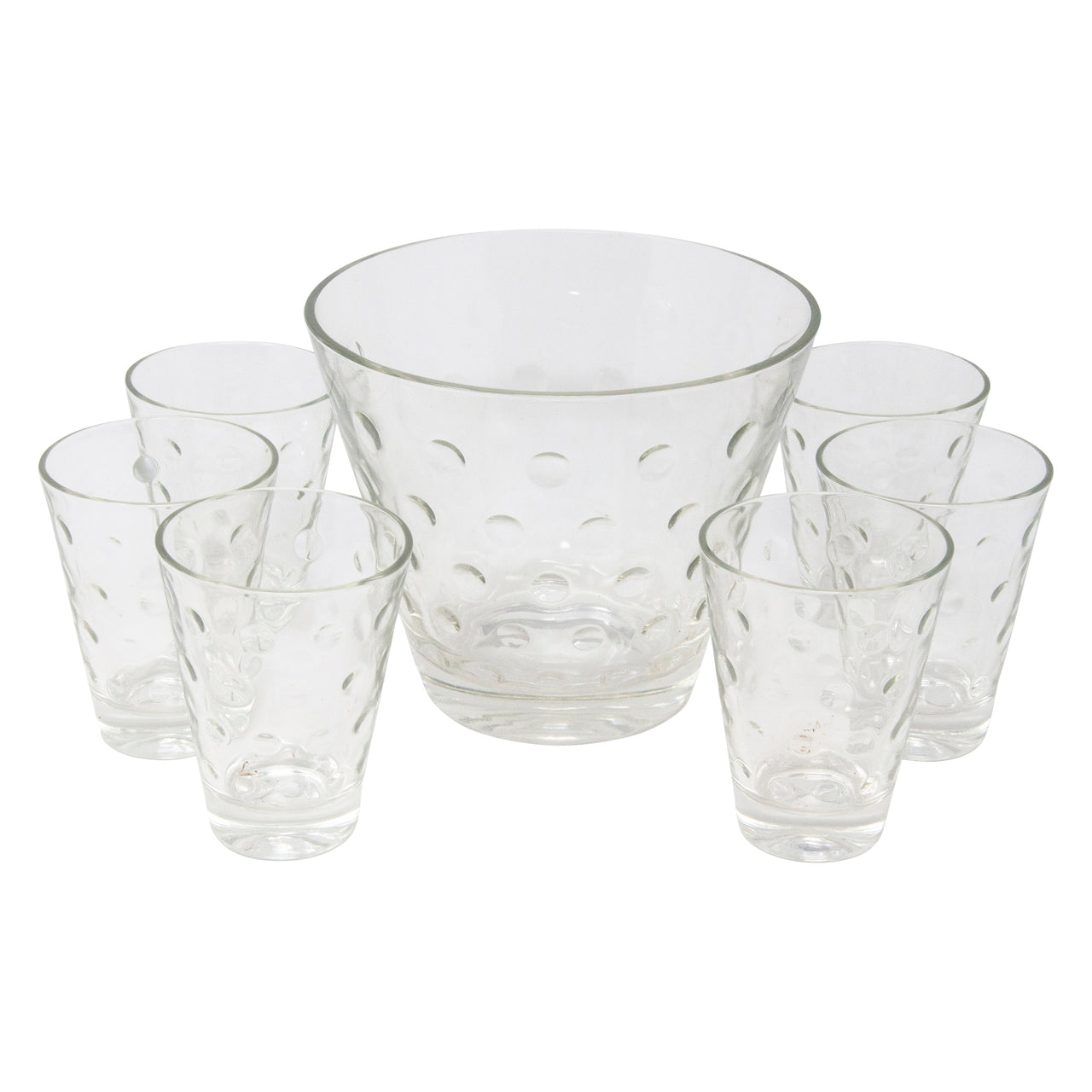 Vintage Hazel Atlas Clear Capri Dot Ice Bucket Set | The Hour Shop