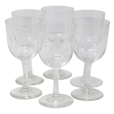 Vintage Etched Bamboo Sherry Glasses | The Hour Shop