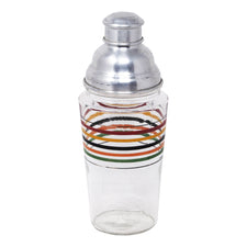 Vintage Striped Cocktail Shaker Aluminum Top | The Hour Shop