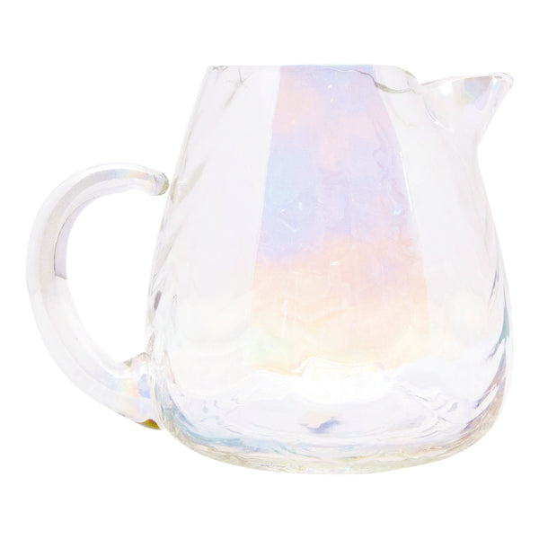 Draping Iridescent Pedestal Cocktail Pitcher Set