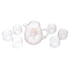 Vintage West Virginia Glass Draping Iridescent Cocktail Pitcher Set Top | The Hour Shop