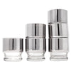 Vintage Small Mercury Footed Rocks Glasses stacked | The Hour Shop
