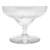 Vintage Clear Etched Paneled Coupe Glasses Single | The Hour Shop