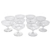 Vintage Clear Etched Paneled Coupe Glasses | The Hour Shop