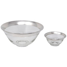 Vintage Dorothy Thorpe Sterling Band Bowls Top View | The Hour Shop