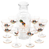 Vintage Hand Painted Rooster Decanter Set | The Hour Shop