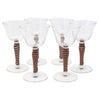 Vintage Rattan Wrap Cocktail Stems Front | The Hour Shop