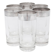 Vintage Dorothy Thorpe Sterling Band Collins Glasses | The Hour Shop