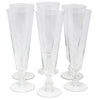 Vintage Sasaki Clear Etched Wheat Pilsner Glasses Front | The Hour Shop