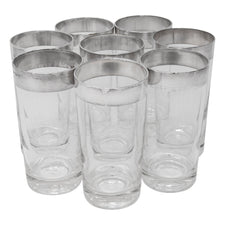 Vintage Dorothy Thorpe Sterling Band Collins Glasses | The Hour Shop