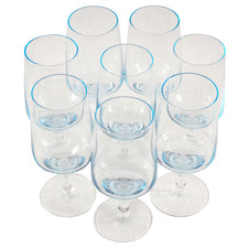 Vintage Sasaki Azure Blue Harmony Small Goblet Stems | The Hour Shop