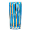 Vintage Blue & Gold Wavy Stripes Cocktail Pitcher Set Collins Glass | The Hour Shop