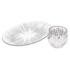 Vintage Dorothy Thorpe Sterling Silver Atomic Splash Serving Set Glass and Plate | The Hour