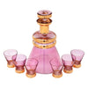 Vintage Pink & Gold Decanter Set Top | The Hour Shop