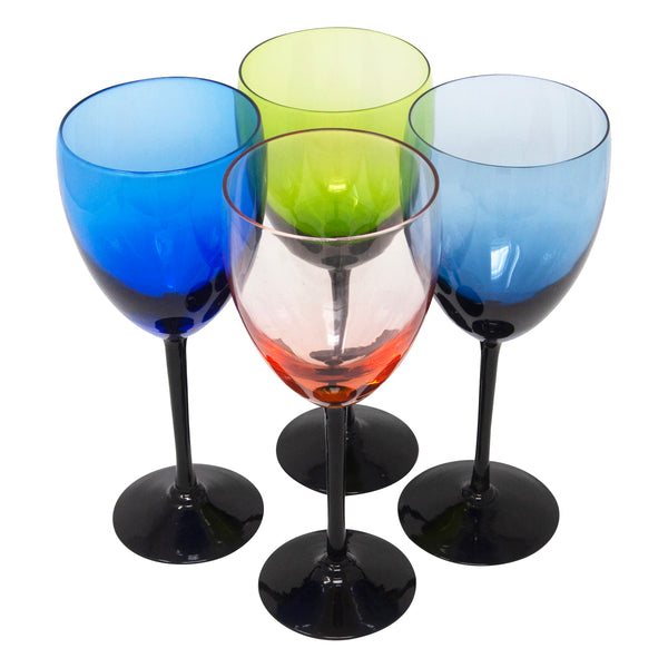 Vintage Colored Wine Glasses, Vintage Style Wine Glasses