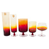 Vintage Spanish Amberina Cocktail Glass Set Shapes | The Hour Shop