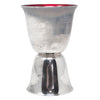 Vintage Reed & Barton Red & Green Silver Plate Jigger Front | The Hour Shop