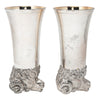 Vintage Silver Plate Rams Head Stirrup Cups Upside Down Front | The Hour Shop