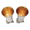 Vintage Silver Plate Rams Head Stirrup Cups Upside Down Top | The Hour Shop