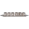 Vintage French Silver Plate Thimbles and Cocktail Tray Set Front View | The Hour Shop