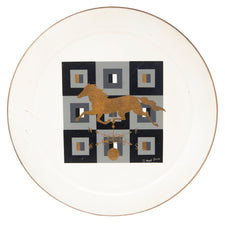 Vintage Fred Press Horse Weathervane Large Enamel Serving Tray | The Hour Shop