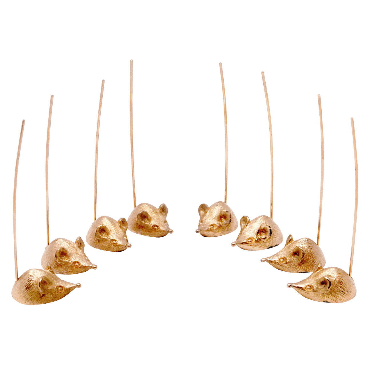 Vitntage Napier Gold Cheese Mice Appetizer Pick Set | The Hour