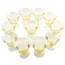 Vintage Johansfors Yellow Cocktail Glasses | The Hour