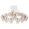Vintage Gold Peacock Cocktail Pitcher Set Top | The Hour Shop