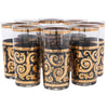 Vintage Culver Black and Gold Ebony Baroque Collins Glasses Front | The Hour Shop