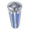 Vintage Vertical Blue Stripes Cocktail Shaker Top | The Hour Shop