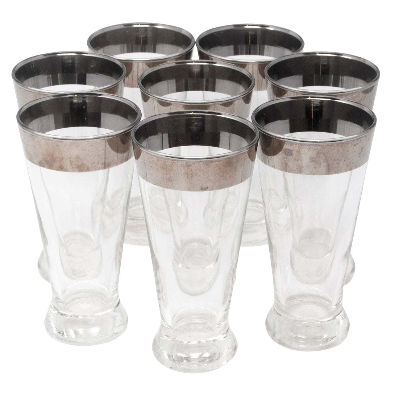 Vintage Mercury Band Footed Pilsner Glasses | The Hour Shop