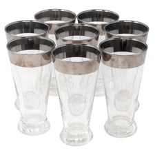 Vintage Mercury Band Footed Pilsner Glasses | The Hour Shop