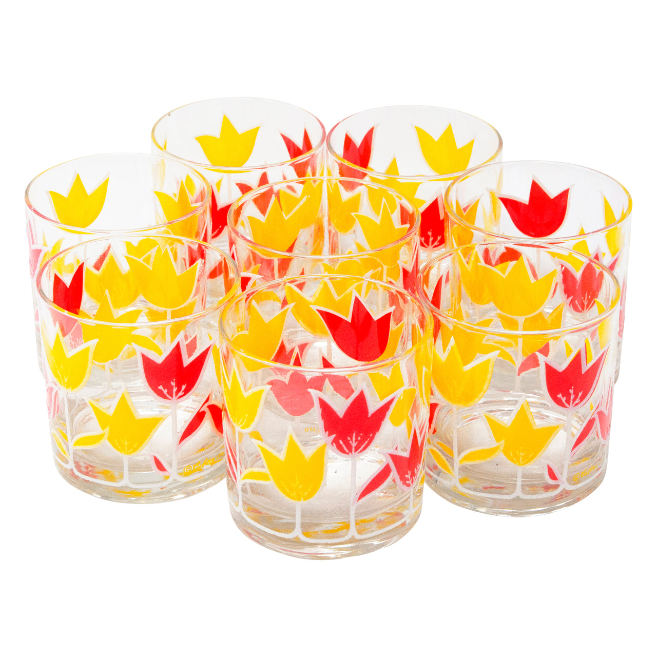 Vintage Culver Tulip Rocks Glasses | The Hour