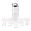 Vintage Frosted Leaves Cocktail Shaker Set Front | The Hour Shop