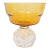 Vintage Amber Handblown Cocktail Pitcher Set Bubble Stem Glass | The Hour Shop