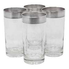 Vintage Dorothy Thorpe Sterling Band Collins Glasses | The Hour Shop