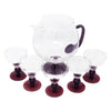 Vintage Amethyst Footed Cocktail Pitcher Set Top | The Hour Shop