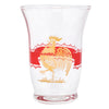 Vintage Red & Gold Rooster Glass Cocktail Shaker Set Glass | The Hour Shop