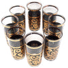 Culver Gold & Black Baroque Collins Glasses