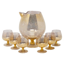 Vintage Gold Fleck Cocktail Pitcher & Snifter Set | The Hour