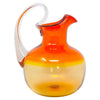 Vintage Blenko Wayne Husted Tangerine Ombre Round Pitcher Left | The Hour Shop