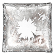 Vintage Dorothy Thorpe Sterling Atomic Splash Square Tray | The Hour Shop