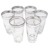 Vintage Sterling Band Tapered Collins Glasses Top | The Hour Shop